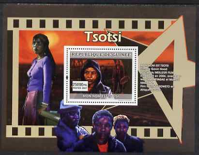 Guinea - Conakry 2007 African Cinema (Tsotsi) perf souvenir sheet unmounted mint, stamps on films, stamps on cinema, stamps on personalities