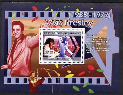 Guinea - Conakry 2007 Elvis Presley (begins his career with Sun Records) perf souvenir sheet unmounted mint, stamps on personalities, stamps on elvis, stamps on martial arts