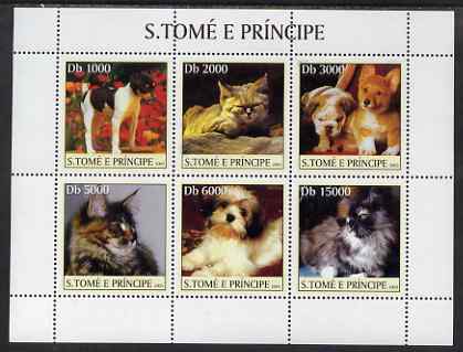 St Thomas & Prince Islands 2003 Cats & Dogs (3 oriental kittens) perf souvenir sheet unmounted mint Mi Bl 1444, stamps on , stamps on  stamps on animals, stamps on  stamps on cats, stamps on  stamps on dogs