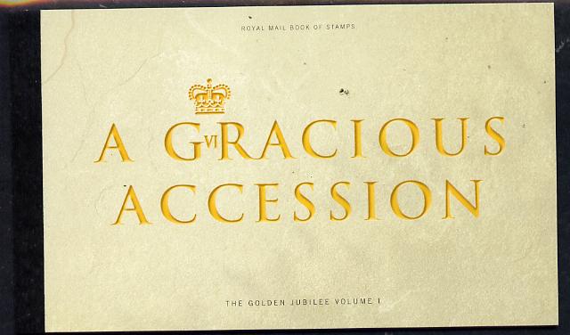 Booklet - Great Britain 2002 A Gracious Accession Â£7.29 Prestige booklet complete & very fine SG DX28, stamps on royalty, stamps on 