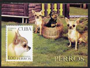 Cuba 2008 Dogs imperf s/sheet unmounted mint , stamps on dogs