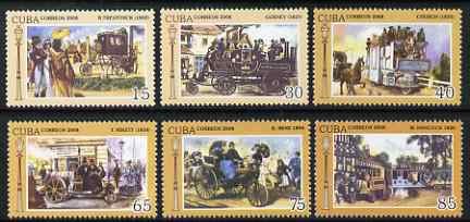 Cuba 2008 Vintage Cars perf set of 6 unmounted mint , stamps on cars