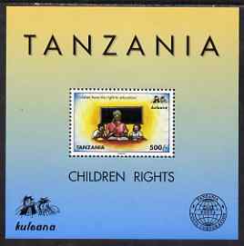 Tanzania 1998 Children's Rights perf m/sheet unmounted mint SG MS 2140, stamps on children