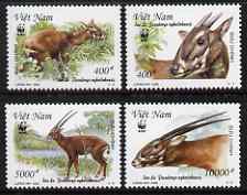 Vietnam 2000 WWF Endangered Species - Sao La perf set of 4 unmounted mint SG 2325-8, stamps on animals, stamps on  wwf , stamps on 