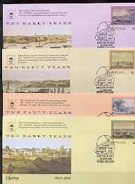 Australia 1988 Bicentennial National Stamp Exhibition set of 4 37c postal stationery envelopes each with illustrated Windmill cancel, stamps on stamp exhibitions, stamps on windmills