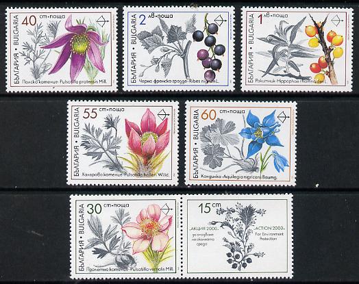 Bulgaria 1991 Medicinal Plants set of 6, SG 3793-98 (Mi 3953-58, stamps on flowers   medical, stamps on medicinal plants