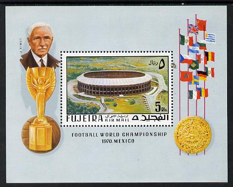 Fujeira 1970 World Cup Football perf m/sheet unmounted mint (Mi BL 27A) , stamps on football   sport    flags