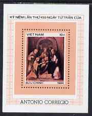 Vanuatu 1984 450th Death Anniversary of Correggio perf m/sheet unmounted mint, SG MS 762, stamps on arts, stamps on correggio, stamps on 