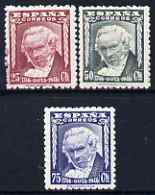 Spain 1946 Birth Bicentenary of Goya perf set of 3 unmounted mint SG 1073-5, stamps on personalities, stamps on arts, stamps on goya