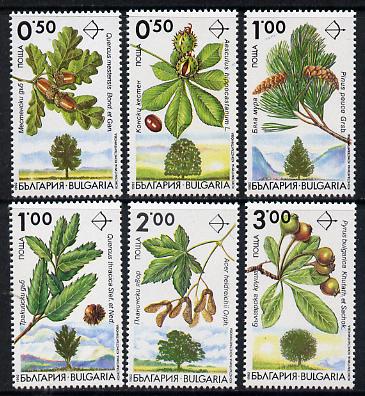 Bulgaria 1992 Trees set of 6 unmounted mint, Mi 4001-06, stamps on trees