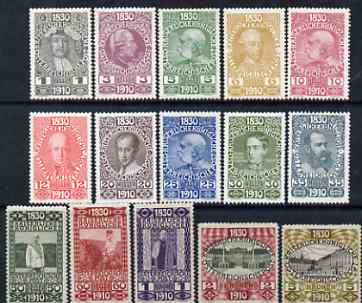 Austria 1910 Francis Joseph 80th Birthday set to 5k (ex 2h) all fresh mounted mint, SG 223-238 cat 20, stamps on personalities, stamps on royalty
