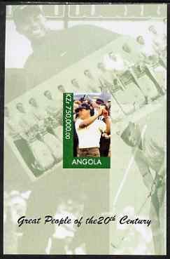 Angola 1999 Great People of the 20th Century - Lee Trevino (Golfer) imperf souvenir sheet unmounted mint. Note this item is privately produced and is offered purely on it..., stamps on sport, stamps on golf, stamps on millennium, stamps on personalities