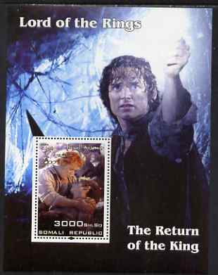 Somalia 2004 Lord of the Rings - The Return of the King #1 perf souvenir sheet unmounted mint, stamps on films, stamps on movies, stamps on literature, stamps on fantasy, stamps on entertainments, stamps on 