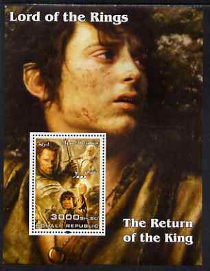 Somalia 2004 Lord of the Rings - The Return of the King #2 perf souvenir sheet unmounted mint, stamps on films, stamps on movies, stamps on literature, stamps on fantasy, stamps on entertainments, stamps on 