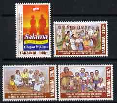 Tanzania 1996 World AIDS Day perf set of 4 unmounted mint, SG 2099-2102, stamps on , stamps on  stamps on aids, stamps on  stamps on diseases, stamps on  stamps on medical, stamps on  stamps on 