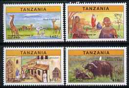 Tanzania 1997 Tourist Attractions perf set of 4 unmounted mint SG 2114-7, stamps on tourism, stamps on buffalo, stamps on bovine, stamps on cultures, stamps on mountains