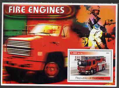 Somalia 2002 Fire Engines #3 perf s/sheet unmounted mint, stamps on fire