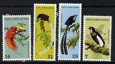 Papua New Guinea 1973 Birds of Paradise set of 4 unmounted mint, SG 237-40*, stamps on birds, stamps on birds of paradise