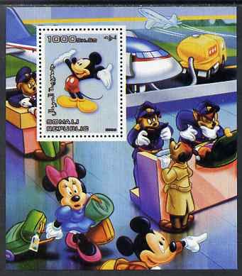 Somalia 2006 Disney - Mickey at Airport Check-in perf m/sheet unmounted mint, stamps on disney, stamps on airports, stamps on aviation, stamps on  oil , stamps on 