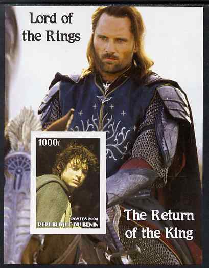 Benin 2004 Lord of the Rings - The Return of the King #2 imperf s/sheet unmounted mint, stamps on films, stamps on movies, stamps on literature, stamps on fantasy, stamps on entertainments, stamps on horses