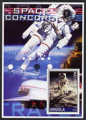 Angola 2002 Concorde & Space perf s/sheet #02 unmounted mint, stamps on space, stamps on concorde, stamps on aviation