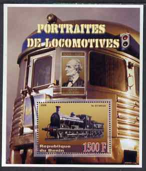Benin 2006 Portraits of Locomotives - Maude perf m/sheet unmounted mint, stamps on railways