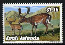 Cook Islands 1992 Endangered Species - Persian Fallow Deer $1.15 perf unmounted mint, SG 1294, stamps on , stamps on  stamps on animals, stamps on  stamps on  wwf , stamps on  stamps on deer