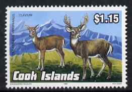 Cook Islands 1992 Endangered Species - Key Deer $1.15 perf unmounted mint, SG 1295, stamps on animals, stamps on  wwf , stamps on deer