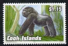 Cook Islands 1992 Endangered Species - Gorilla $1.15 perf unmounted mint, SG 1298, stamps on animals, stamps on  wwf , stamps on gorilla, stamps on apes