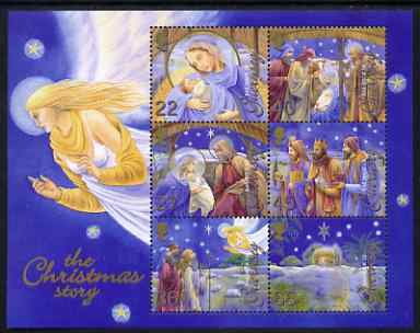 Guernsey 2002 Christmas - The Nativity perf m/sheet unmounted mint, SG MS 978, stamps on christmas, stamps on angels