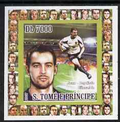 St Thomas & Prince Islands 2007 Rugby - Jean-Baptiste Elissalde individual imperf deluxe sheet unmounted mint. Note this item is privately produced and is offered purely ..., stamps on sport, stamps on rugby, stamps on personalities