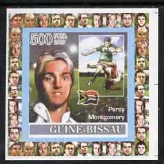 Guinea - Bissau 2007 Rugby - Percy Montgomery individual imperf deluxe sheet unmounted mint. Note this item is privately produced and is offered purely on its thematic appeal, stamps on sport, stamps on rugby, stamps on personalities