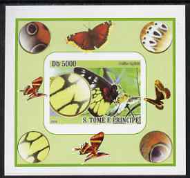 St Thomas & Prince Islands 2008 Butterflies individual imperf deluxe sheet #6 unmounted mint. Note this item is privately produced and is offered purely on its thematic appeal, stamps on butterflies