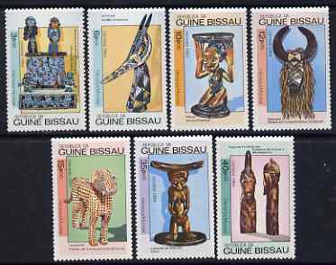 Guinea - Bissau 1984 World Heritage perf set of 7 unmounted mint, SG 864-70, stamps on heritage, stamps on arts, stamps on carvings, stamps on 