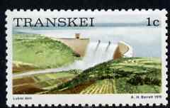 Transkei 1976-83 Lubisi Dam 1c perf 12 x 12.5 (from def set) unmounted mint, SG 1, stamps on , stamps on  stamps on dams, stamps on  stamps on irrigation, stamps on  stamps on civil engineering