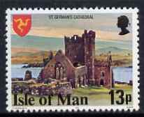Isle of Man 1978-81 St German's Cathedral 13p perf 14.5 (from def set) unmounted mint, SG 120a, stamps on religion, stamps on churches