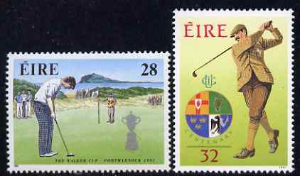 Ireland 1991 Golf Commemorations set of 2 unmounted mint, SG 814-15, stamps on sports, stamps on golf, stamps on sport