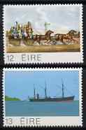 Ireland 1979 Europa - Communications set of 2 unmountd mint, SG 456-57, stamps on europa, stamps on communications, stamps on horses, stamps on transport, stamps on ships