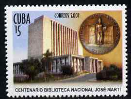 Cuba 2001 Centenary of Jose Marti Library unmounted mint, SG 4517, stamps on buildings, stamps on education, stamps on libraries