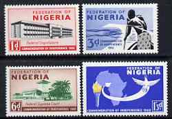 Nigeria 1960 Independence perf set of 4 unmounted mint SG 85-8, stamps on maps, stamps on doves, stamps on canoeing, stamps on courts, stamps on legal, stamps on  law , stamps on 