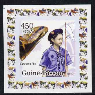 Guinea - Bissau 2006 Scouts & Minerals #2 individual imperf deluxe sheet unmounted mint. Note this item is privately produced and is offered purely on its thematic appeal, stamps on scouts, stamps on minerals
