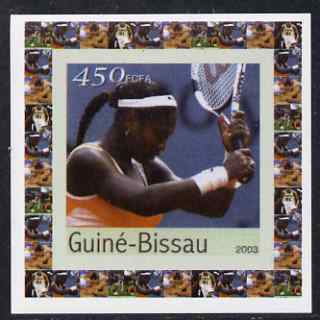 Guinea - Bissau 2003 Athens Olympic Games #2 - Tennis individual imperf deluxe sheet unmounted mint as Mi 2065, stamps on sport, stamps on olympics, stamps on tennis0
