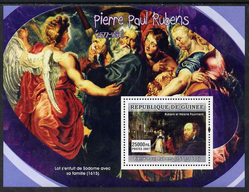 Guinea - Conakry 2007 Flemish Painters (Peter Paul Rubens) perf souvenir sheet unmounted mint, stamps on arts, stamps on personalities, stamps on rubens, stamps on 