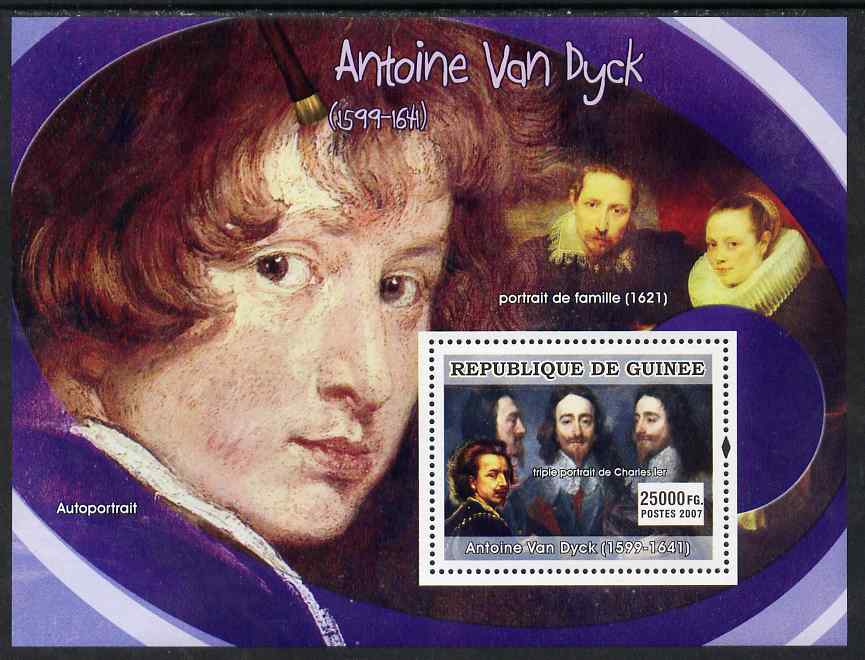Guinea - Conakry 2007 Flemish Painters (Antoine Van Dyck) perf souvenir sheet unmounted mint, stamps on arts, stamps on personalities, stamps on van dyck