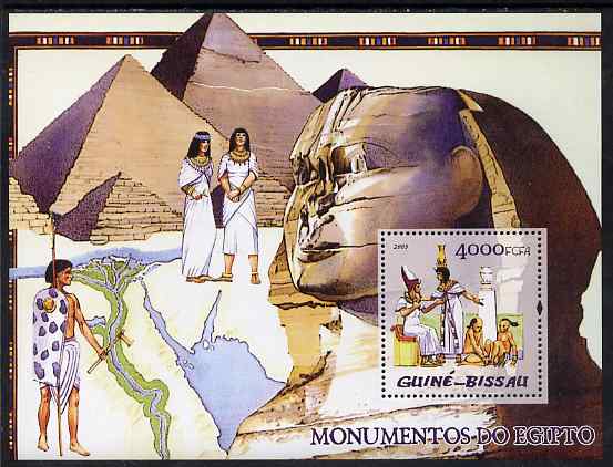 Guinea - Bissau 2005 Monuments of Egypt perf s/sheet unmounted mint Mi BL 519, stamps on , stamps on  stamps on tourism, stamps on  stamps on egyptology, stamps on  stamps on monuments