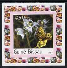Guinea - Bissau 2003 Orchids & Fungi #1 individual imperf deluxe sheet unmounted mint, as Mi 2087, stamps on fungi, stamps on orchids, stamps on flowers