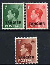Morocco Agencies - Tangier 1936 KE8 overprinted set of 3 unmounted mint SG 241-3, stamps on , stamps on  ke8 , stamps on 