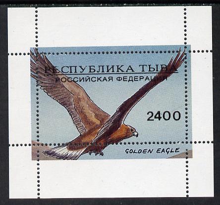 Touva 1995 Birds of Prey (Golden Eagle) perf s/sheet unmounted mint, stamps on birds, stamps on birds of prey