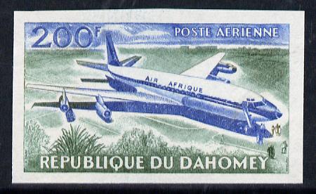 Dahomey 1963 Air 200f (Boeing 707) unmounted mint imperf colour trial proof (several different combinations available but price is for ONE) as SG 195, stamps on aviation    boeing 707