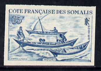 French Somali Coast 1964 Local Dhows 15f (Houri) Imperf colour trial proof (several different colours  available but price is for ONE) as SG 476 unmounted mint, stamps on ships
